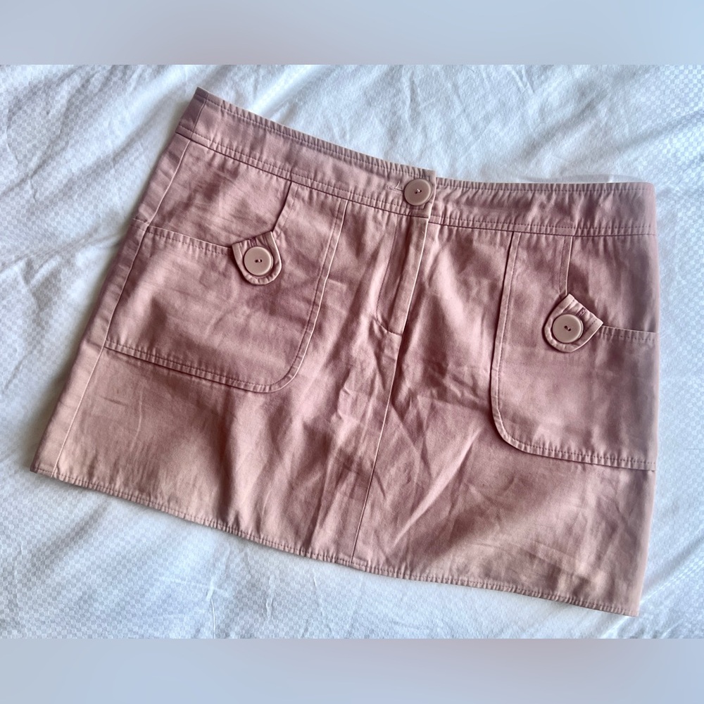 Ulla Johnson Dusty Pink Cotton Military Mini Skirt! Sz S! Cute & Casual!